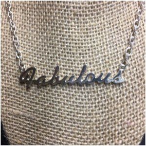 NWT Fabulous Necklace Bella Of Cape Cod Silver Script Cursive Soft Girl Cottage